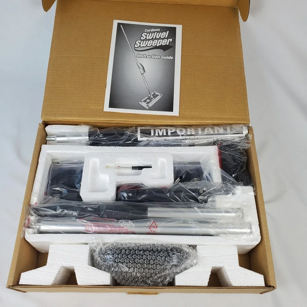 VTG SWIVEL SWEEPER 2006 Original Black Clear w/ Mini Sweeper NEW In Box w Manual